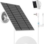 6W zonnepaneel compatibel met Ring Spotlight Cam Plus/Pro en Stick Up Cam-batterij, zonne-energielader voor Ring Cam met indicatielampje, 4 meter lange kabel IP66 zonnepaneel USB-C en DC3,5 mm-poorten