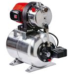 Einhell Hydrofoorpomp GC-WW 1250 NN (1200 W, 5000 L/h, 5 bar, permanente watervoorziening met constante druk, thermische overbelastingsbeveiliging, RVS pomphuis met een inhoud van 20 L), Rood/Roestvrij Staal