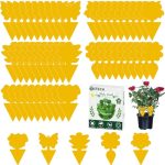 50 stuks kleverige vliegenvallen, fruitvliegenvallen, plantenvliegenstickers, kleverige insectenvallen voor binnen en buiten, geel