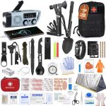 Gemmac Multifunctionele 140-in-1 Overlevingsset Survivalkit en Campingaccessoires Er is 2000mAh Noodradio Multifunctionele Kaart, Nooddeken Zaklamp voor Kamperen Vissen Jagen Kamperen in de Bergen