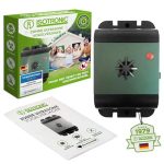 Beste ultrasone vogelverjager ISOTRONIC Ultrasone Vogelverjager – Voor duiven, mussen, meeuwen & kraaien – Batterijgevoed voor balkon, dak & tuin – Effectief bereik 40 m² – 1 stuk