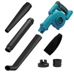 Beste accu bladblazer Draadloze bladblazer voor Makita 18 V accu's, 2-in-1 accublazer en stofzuiger, 16000 rpm, elektrische bladblazer met 3 mondstukken voor bladeren, stof, tuin en huishouden (zonder accu)